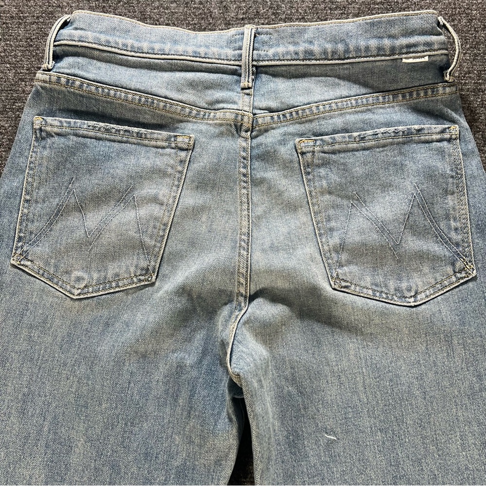 MOTHER Lil’ Lasso Sneak Wide Leg Jeans Size 31 in Ivy League Cowboy $248 - Picture 9 of 10